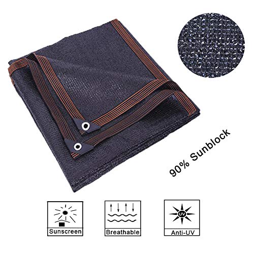 YXXTrading 90% Black Shade Cloth Sun Net， 6.5x6.5ft Superfine Dense UV Resistant Heavy