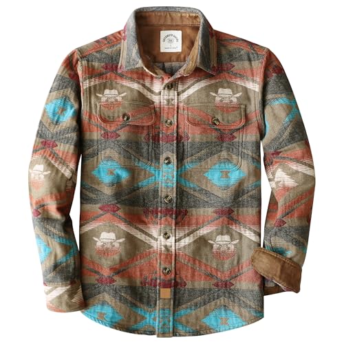 Dubinik® 13oz Ultra Heavyweight Mens Flannel Shirts Long Sleeve Casual Button Down Pocket Soft Warm Cotton Shirt - Main Image