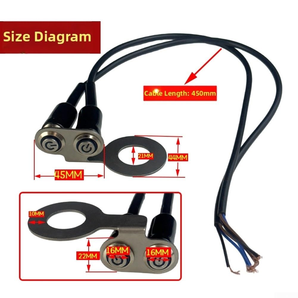 Bracket para corto para moto con Switch Impermeable Integrado