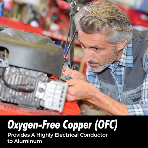 InstallGear 4 Gauge 2ft OFC Battery Power Inverter Cables (2ct Red/Black) | OFC 4 Gauge Wire | Battery Cable for Car Stereo, Solar, Auto, RV & Marine | Welding Cable