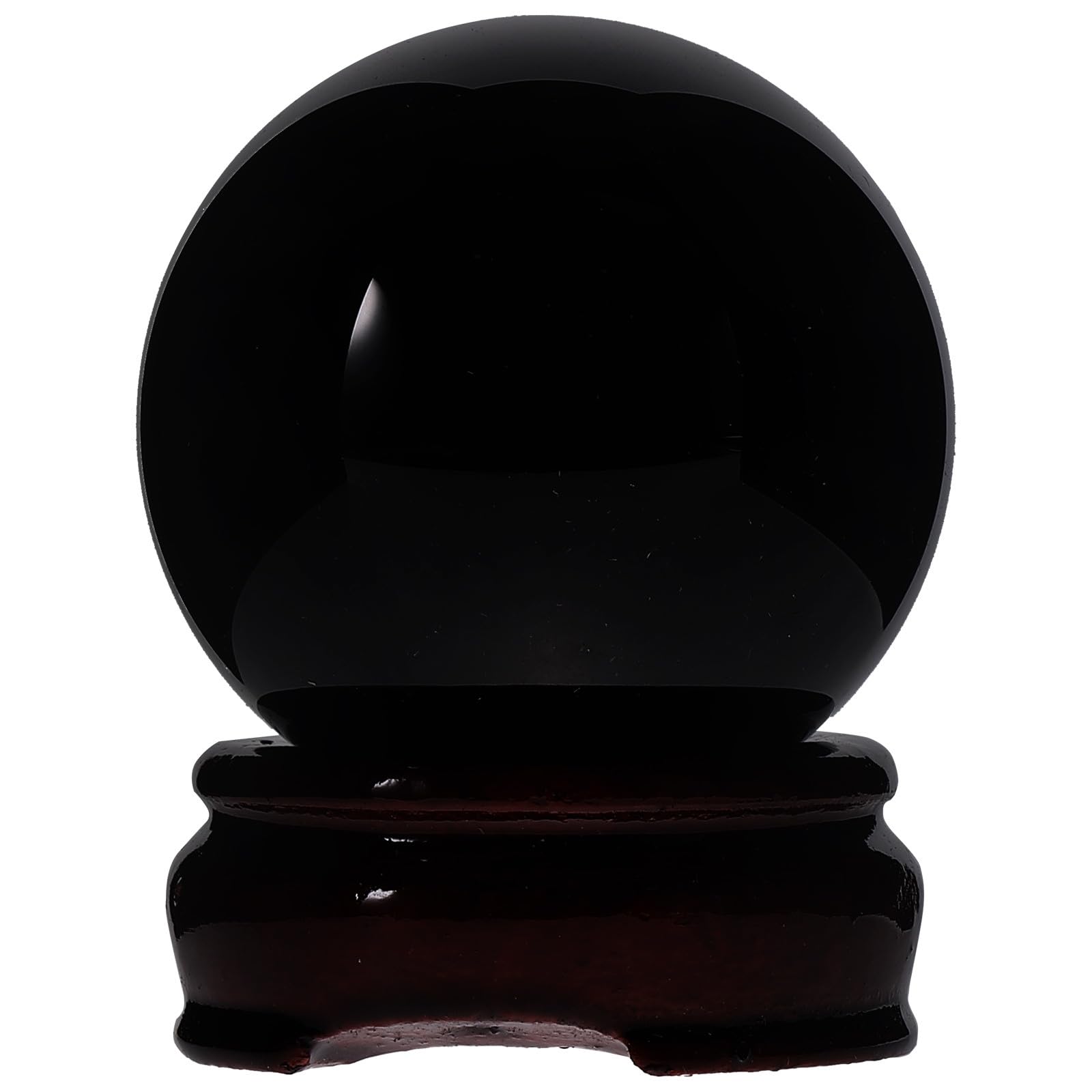 Sphère en Obsidienne Noire Gothique : Calme et Focus au Bureau