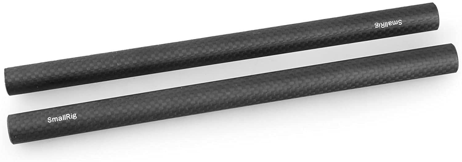 SMALLRIG 15 mm Varilla de Fibra de Carbono (22,5 cm, Lote de 2) – 1690