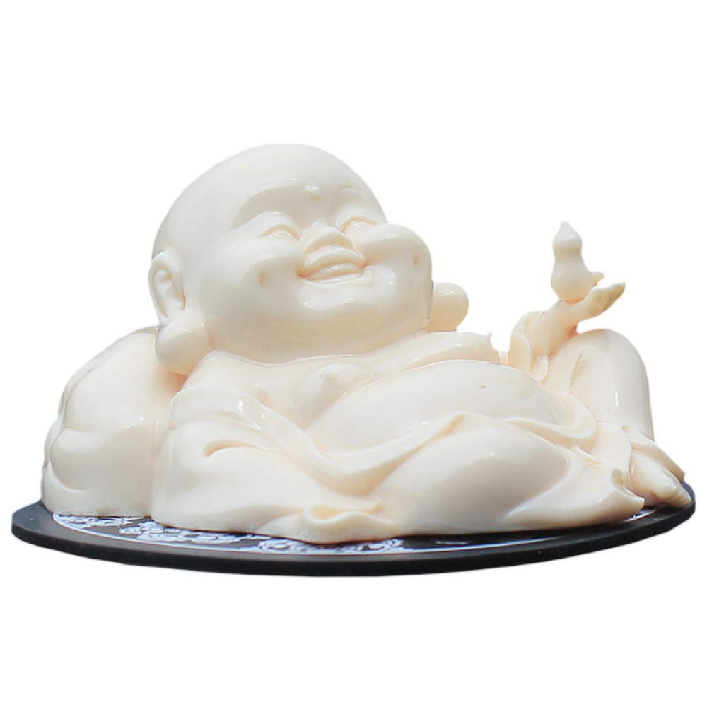 Statue Bouddha Maitreya céramique mignon petit artisanat décor étagère