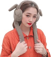 Ear Muffs for Winter | Moving Rabbit Ears Cute Bunny Earmuffs for Girls, Boys, Women | Soft Warm Plush Faux Fur Ear Warmers for Cold Weather Ideal for Outdoor Activity Running, Cycling