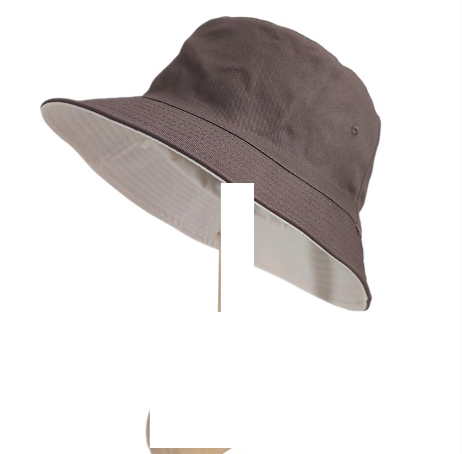 TRRYUIP Bucket Hat Large size fishing hats big head man summer sun hat two sides wear plus sizes bucket(Coffee beige,60 to 62cm)