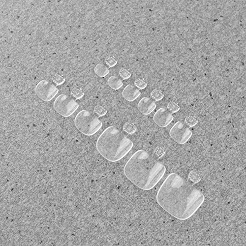 1 Conjunto 600 Peças Unhas Falsas Transparentes Pressione a Unha Do Pé Adesivo De Unha Dicas De Unha