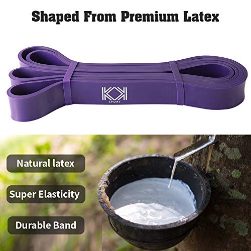Image of New KK Resistance bands for men and women fitness band (35-75 lbs) pull up resistance bands Suitable for home, gym workout exercise flexibility and strength training. (Purple: 35-75 lbs)