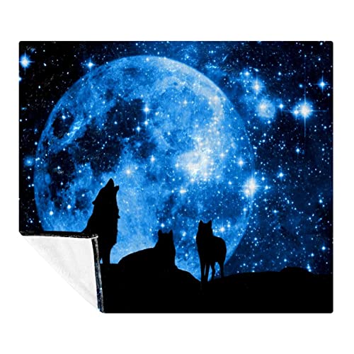 Couverture douce loup contre le froid plaid léger microfibre