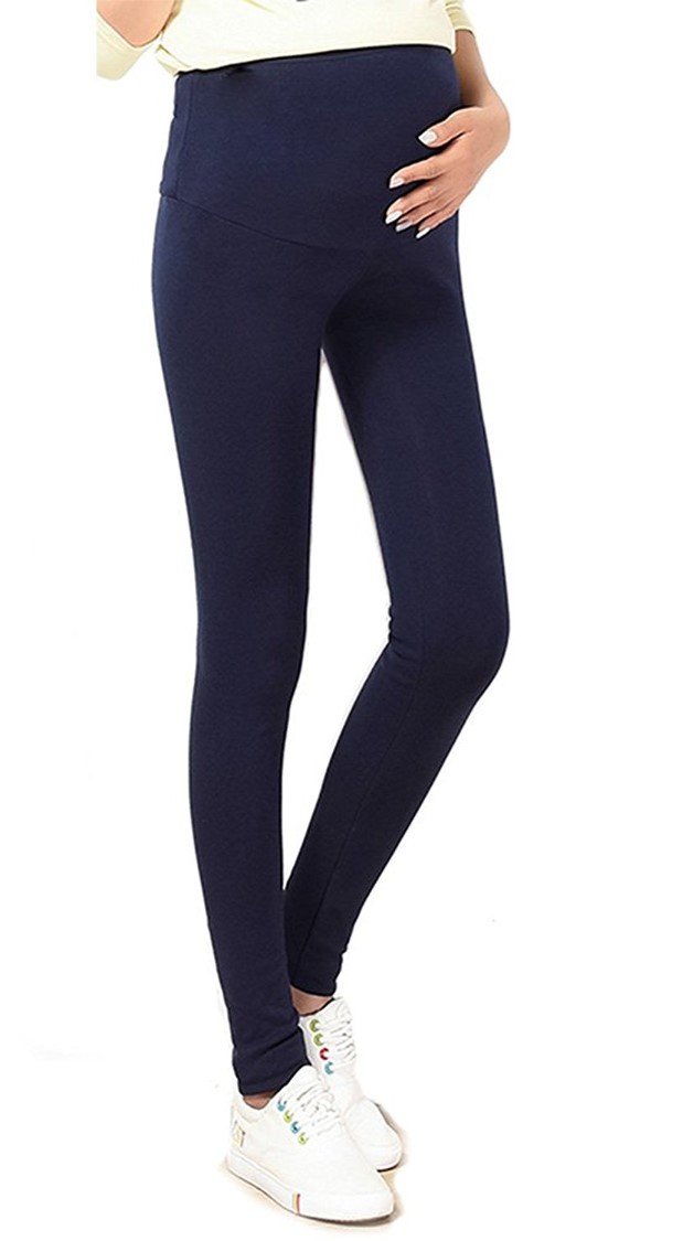 Comfortable Women's Maternity Leggings with Adjustable Belt-image-26