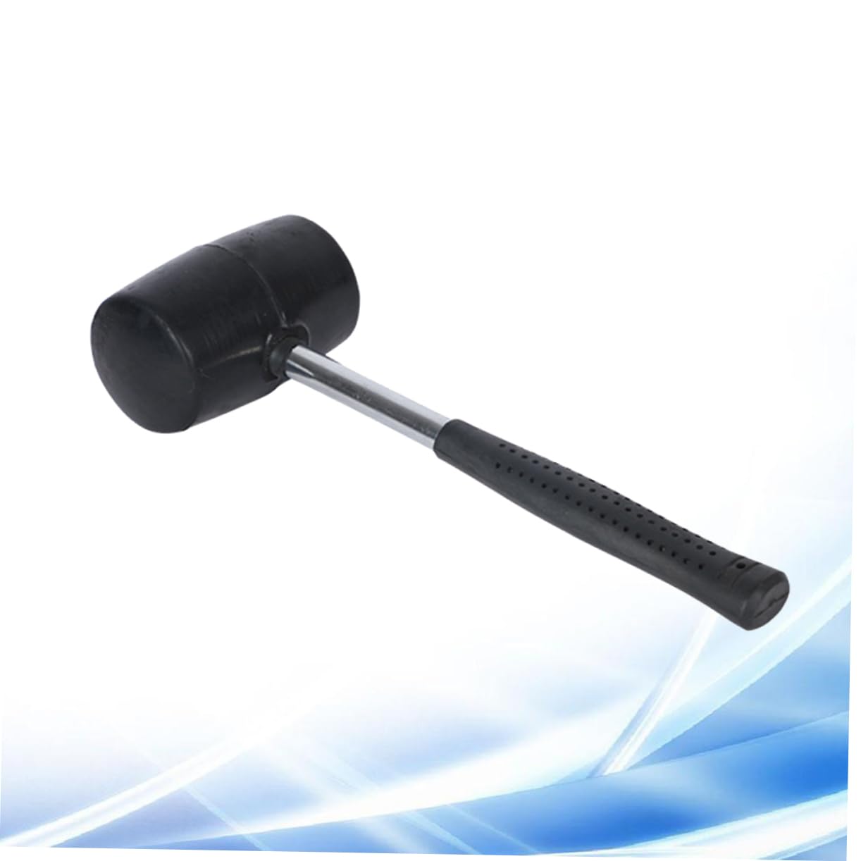 DOITOOL Practical Rubber Hammer for Decorative Work 750g Steel Handle Ball Hammer Fiber Ball Tool
