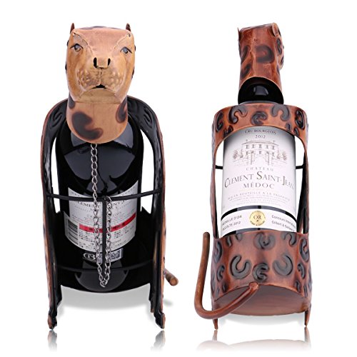 Sangmei Leopard Wine Shelf Leopard Wine Shelf Escultura de metal Escultura prática Decoração para ca