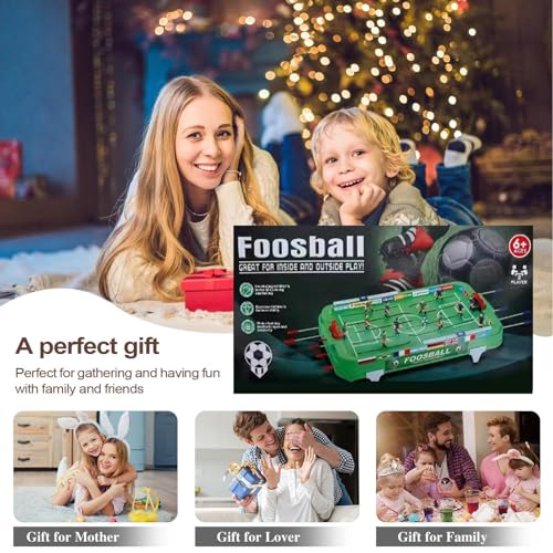 Tischkicker Soccer Mit Spielfläche, Tragbarer Leichter Tischfußball, Tischsport-Brettspiel Für Kinder Und Erwachsene - Kompaktes Fußball-Tischspiel, Tischkicker Mit Zubehör – Bild 5