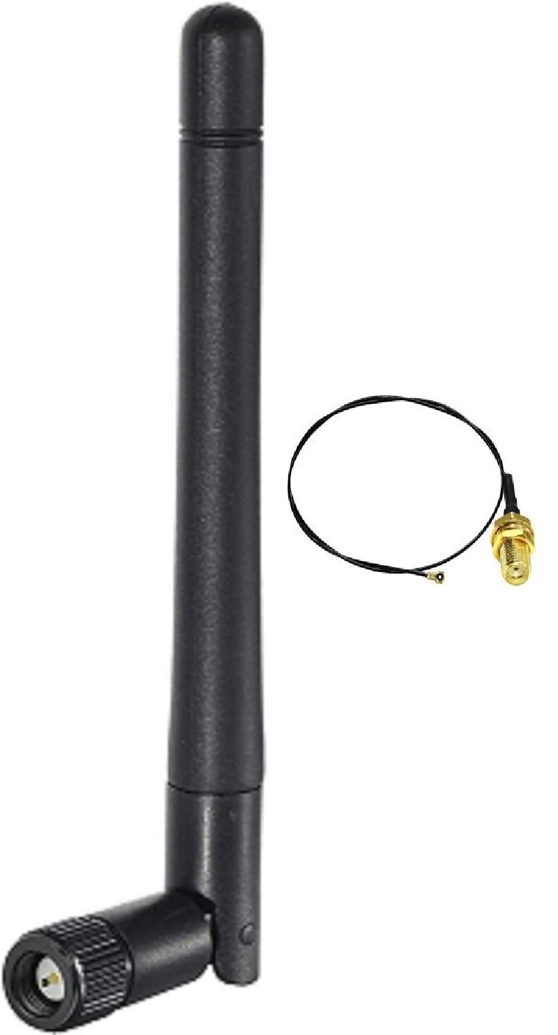 NBR 3dbi Whip Omni Rubber WiFi Rubber Duck Antenna with IPEX Cable SMA Female to UFL 30cm for WiFi Wireless Network Card/USB Adapter/Security IP Camera/Video Surveillance - 1 Pcs.-image-9