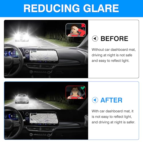 Image of Autorder Dashboard Cover Mat for Chevy Chevrolet Equinox EV 2024 2025 2026 Accessories Dash Cover Upgrade Velvet Dash Mat Sunshade Glare UV Rays Protector