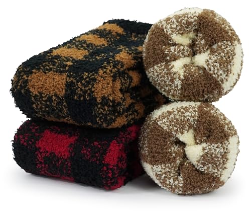 BomKinta Fuzzy Socks Women - Winter House Slipper Sock - Cozy Thick Warm Sleeping Socks Size 5-102