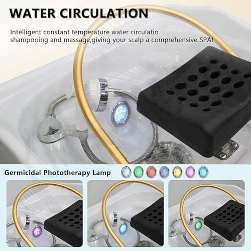 Equipo de spa japonés Head con temperatura constante y tanque de agua de 60 L, lavabo termostático con circulación de agua para una máxima relajación