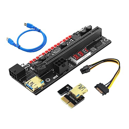 Hemoton 1set Pci-e to Adapter Digital Display and Led for Gpu Mining and Easy to Install Pcie