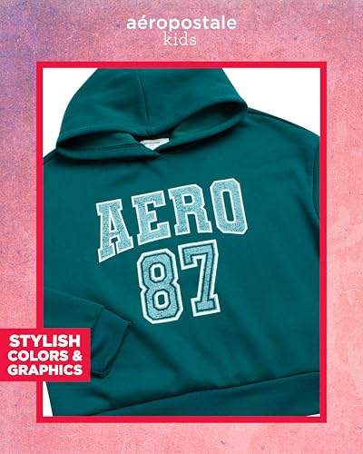 AEROPOSTALE Girls' Sweatsuit Set - 2 Piece Fleece Pullover Hoodie Sweatshirt, Jogger Sweatpants - Track Suit for Girls (7-16)3