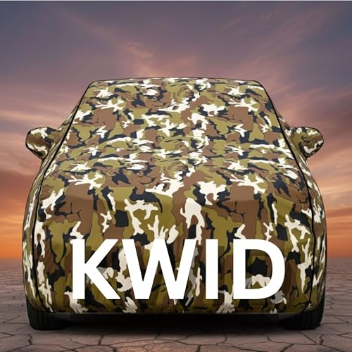 Image of Premium Jungle Series 100% Waterproof Car Body Cover for Kwid Cover (All Models) with Mirror Pockets | Triple Stitched, Elastic, Custom Fit, Heat Resistant, Anti-Dust, All-Weather Cover