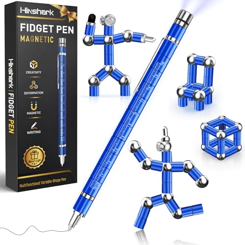Hinshark Geschenke für Männer, Magnetic Fidget Pen, Weihnachtsgeschenke Kleinigkeiten Nikolaus Geschenke für Kinder, Weihnachten Kleine Lustige Geschenke für Männer Kinder, Teenager Jungen Geschenk
