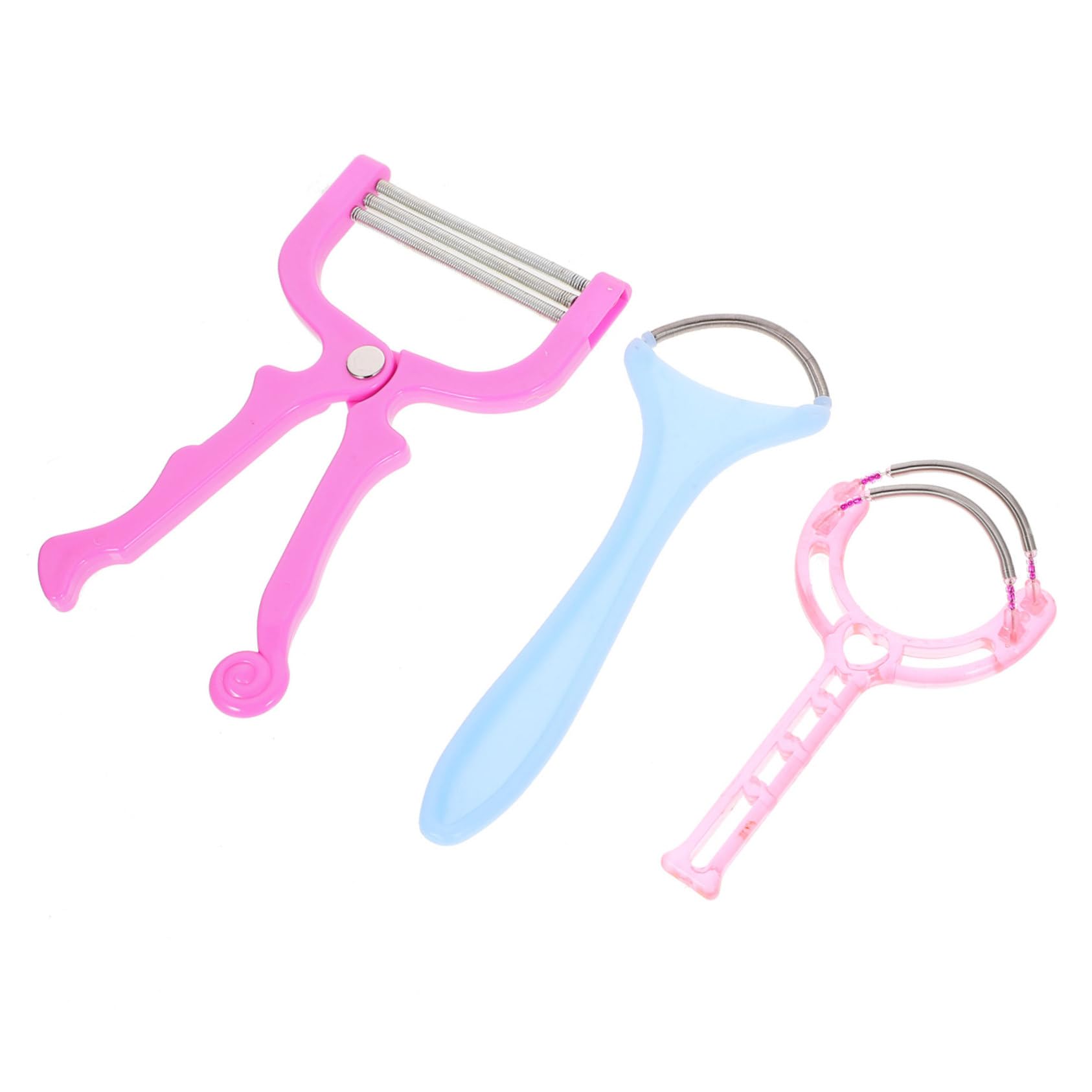 DOITOOL 3pcs Face Hair Remover Spring Facial Epilator for Women Hair Removal Tool Portable Easy to Use Perfect for Beauty Random Color