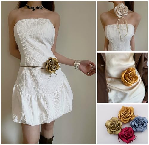 NIDMIDO Women Braided Waist Belt Western Ethnic Dress Belts Cowgirl Vintage Floral Waist band Woven Waist Rope2