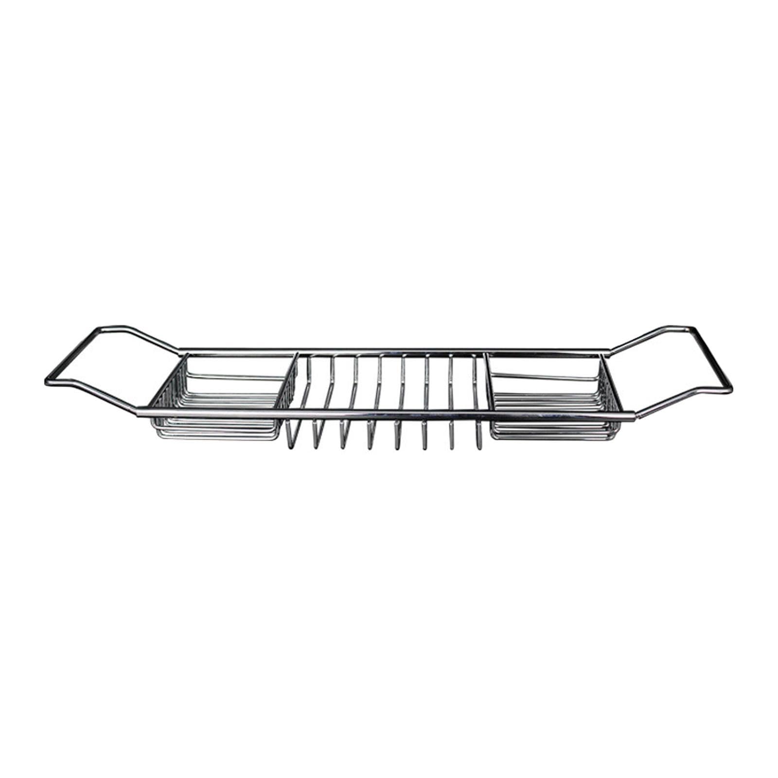 JKJZSALJ Multifunctional Stainless Steel Bathtub Tray Caddy - Elegant Bath Shelf For Relaxation Holds Books Drinks & Spa Essentials For Self-Care-Argento