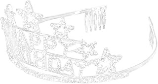 Birthday Hair 1pc Bride Headband Silver Rhinestones Bridal Crown Birthday Headpiece Headbands Rhinestone Headpiece Hollow Crown Rhinestone Crown Crown Wine