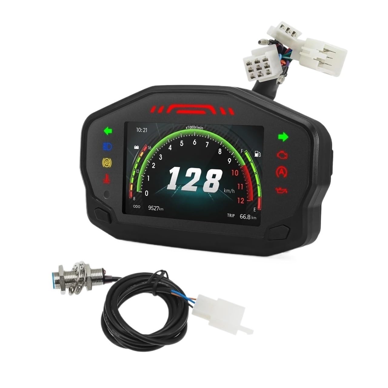 Indicatore velocità per 2 4 Cilindri Accessori per Moto Misuratore di velocità Universale Contachilometri Digitale 12000RPM Contachilometri Assembly