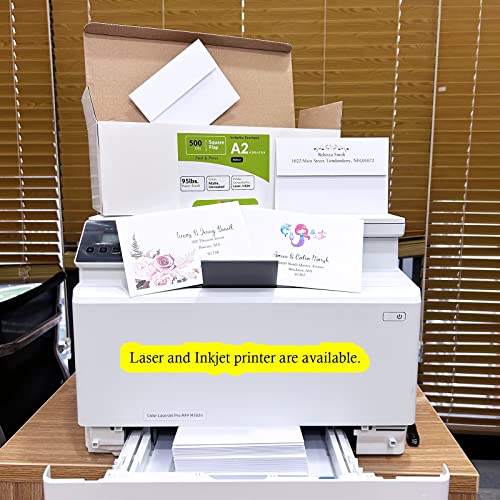 500 Pcs Bulk A2 Invitation Envelopes In White Peel & Press Self Seal 4 3/8 X 5 3/4 Square Flap Envelopes Rsvp Return Envelopes 95Lb. For Announcement Mailing 4X5 Greeting Cards Photo 1/4 Fold Cards #TOP6