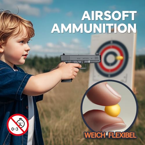 HUGMIE 6MM Gummikugel, ca. 1.000 Schüsse Gummikugeln,Farbige Weiche Kugeln,Kugeln für Spielzeug Pistole,Exklusiv für HUGMIE Spielzeugpistole