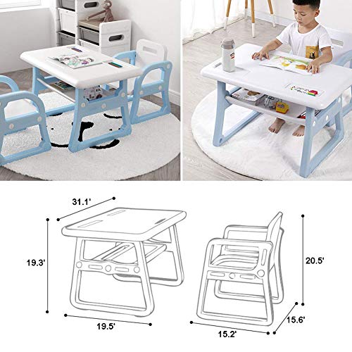 Bureau et chaise enfants pour activités créatives dans la chambre bleue - 7