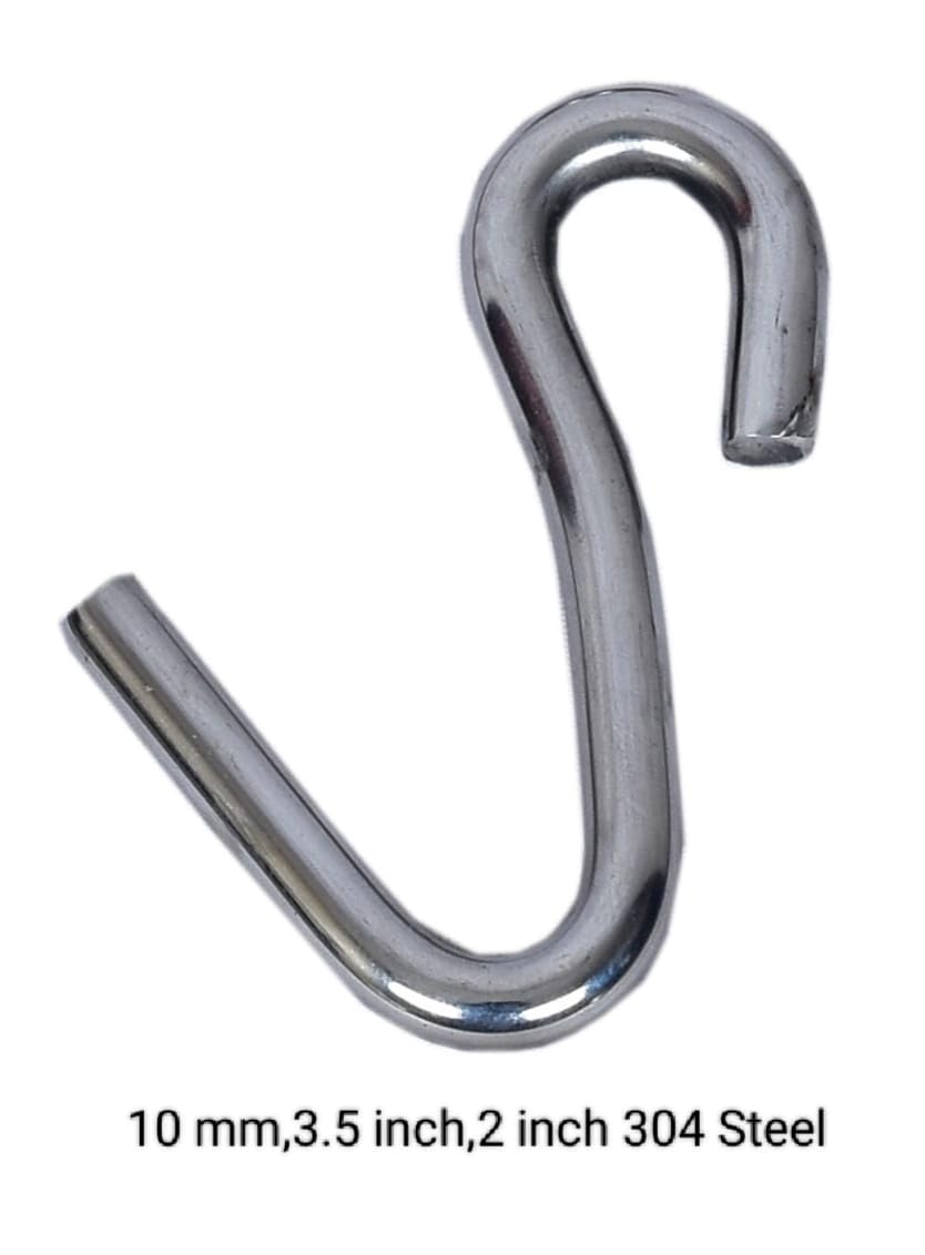 TRENDY CREATION HUB Stainless Steel S Shape Swing Chain Links Hanging Hooks Set Pack of 28 Rod with 8 S Design Hook 4