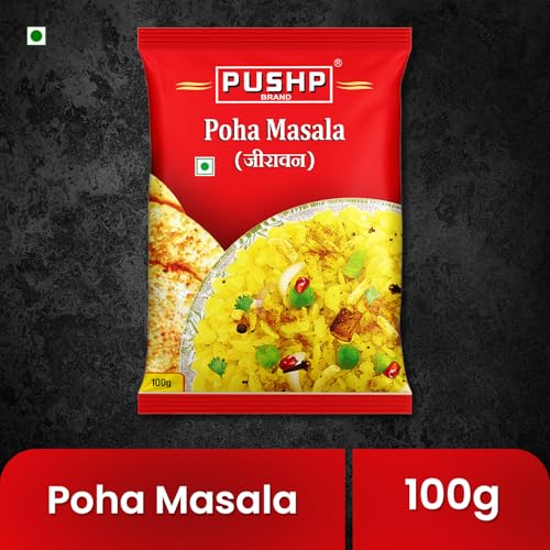 Image of Pushp Brand Jeeravan or Indori Poha Masala Pouch (100g) (Pack of 1)