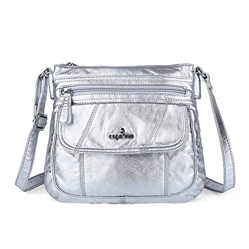 Image of Angelkiss Small Womens Crossbody Bag Leather Shoulder Purse for Women Hobo Bag with Adjustable Shoulder Strap