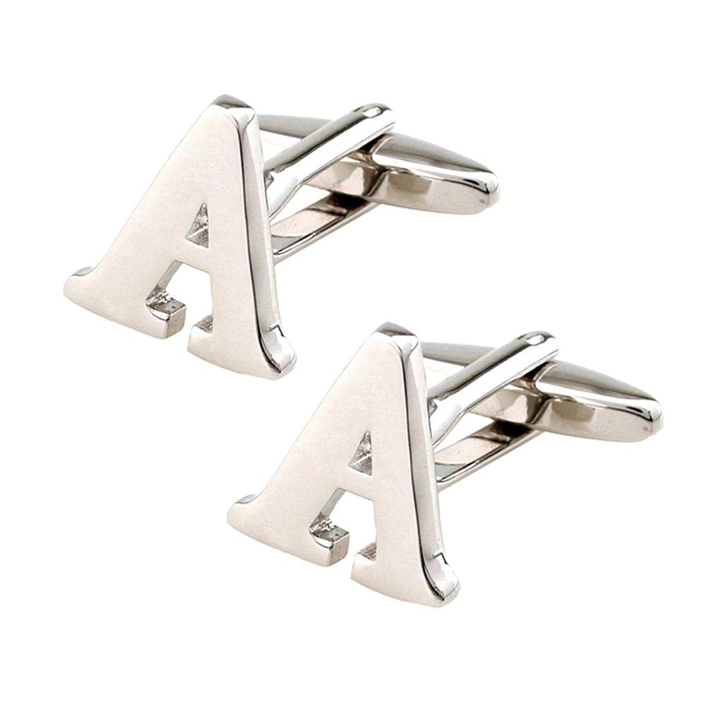 BNF Mens Brass Initial Cufflinks Letter Business Shirt Cuff Links Wedding Gift A (B0DJ365192) Amazon Price History, Amazon Price Tracker