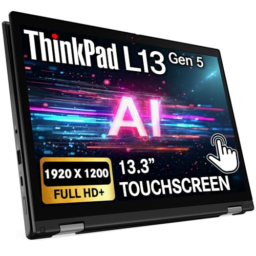 Image of Lenovo ThinkPad L13 Yoga Gen 5 2-in-1 Business Laptop 13.3 inch FHD+ Touchscreen, Intel Ultra 7 165U, 32GB DDR5 RAM, 512GB SSD, Wi-Fi 6E, FHD Webcam, Fingerprint Reader, Backlit KB, Win 11 Pro - Black