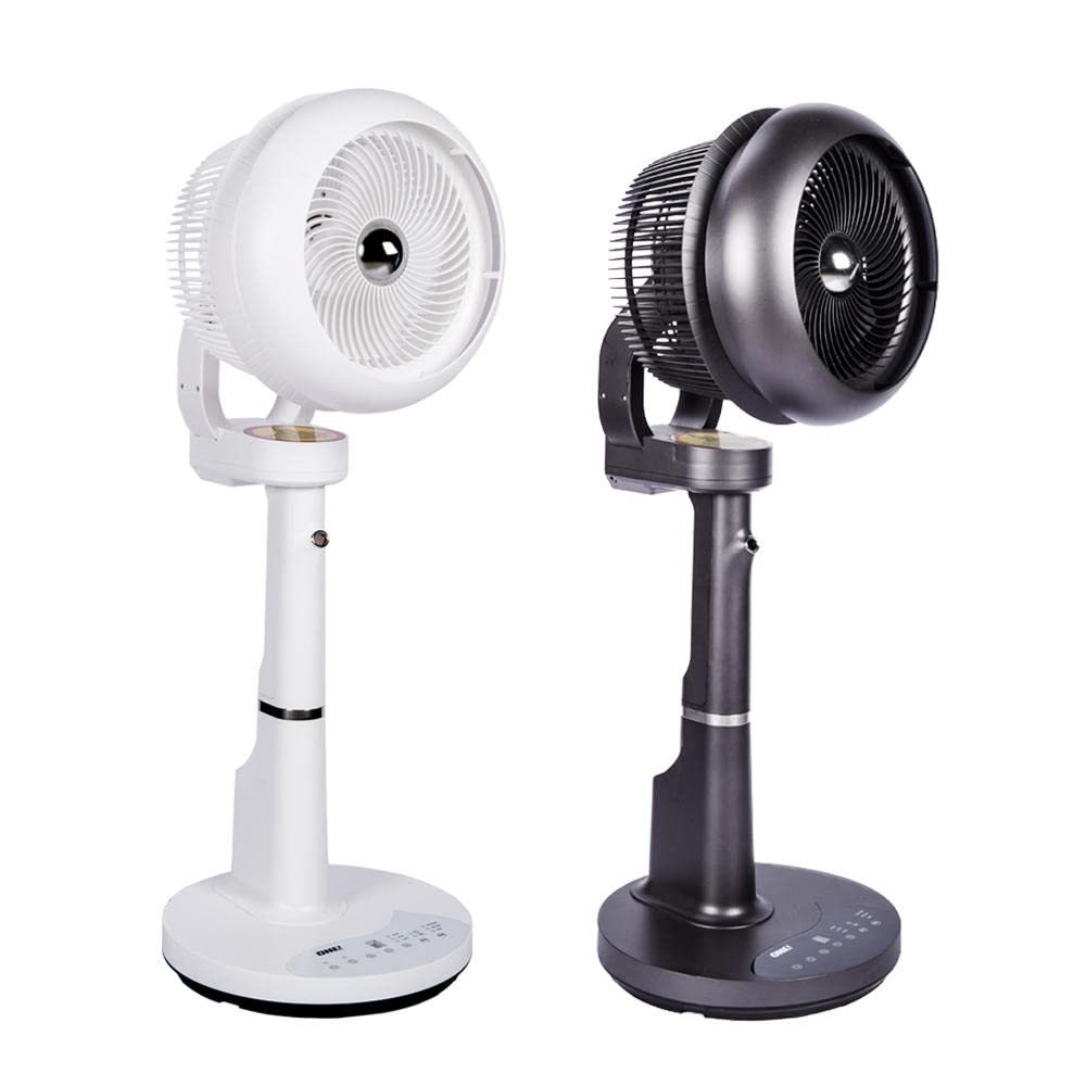ONE5 Air Cooling Turbine Floor Fan - Powerful 53W Floor Fan with Remote Control, Timer, Adjustable Wind Speeds, and Water/Aromatherapy Capability (Carbon Grey)