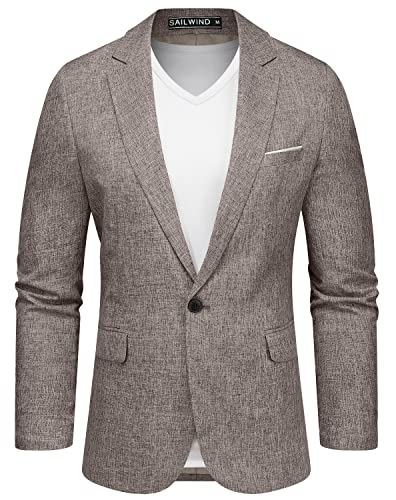 Sailwind Men's Casual Blazer Jackets Lightweight One Button Sports Coats Suit2