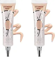 LOKFAR Pacote Com 2 Primers De Sombras Foscas Para Pálpebras Oleosas, Sombra Média Sem Vincos, Base Para Sombras, Maquiagem, À Prova D'Água, À Prova De Manchas E De Longa Duração, Sombra Líquida Em