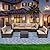 LEVELEVE 7 Pieces Outdoor Patio Furniture Sets,Rattan Conversation Sectional Set,Manual Weaving Wicker Patio Sofa with Tea Table