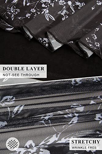 SeSe Code Womens Dressy 3/4 Sleeve Tunic Tops Asymmetric Hem Blouses Lightweight Mesh Shirt3