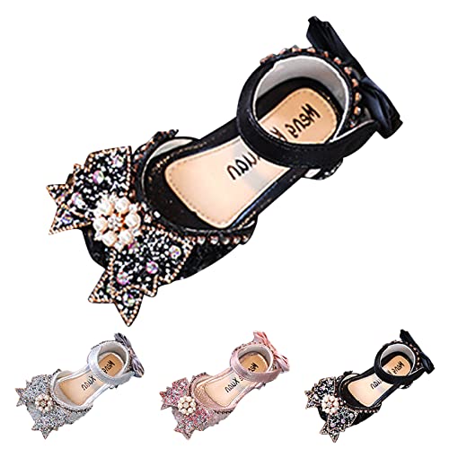 Fashion Spring and Summer Girls Dress Shoes Dance Performance Shoes Pearl Rhinestone Sequin Size 6 Toddler Shoes Girls2