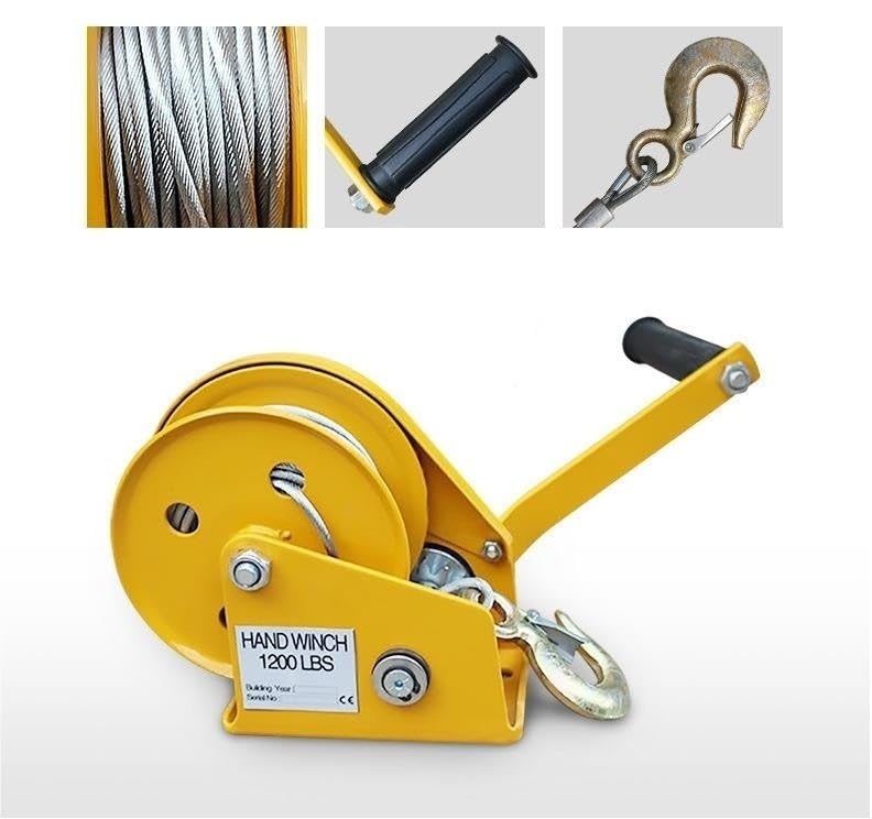 Herramienta para aire acondicionado exterior con cabrestante manual miniatura 4