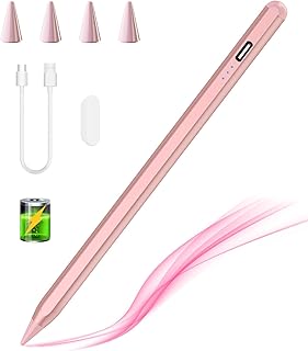 Stylus Pen for iPad, Stylus Pencil for (2018-2022) Apple iPad Pro 2021 11/12.9 Inch, iPad 6/7/8th Generation, iPad Air 4th/3rd, iPad Mini 5th Gen, for iPad Accessories Magnetic Stylus Pen, Rose Gold