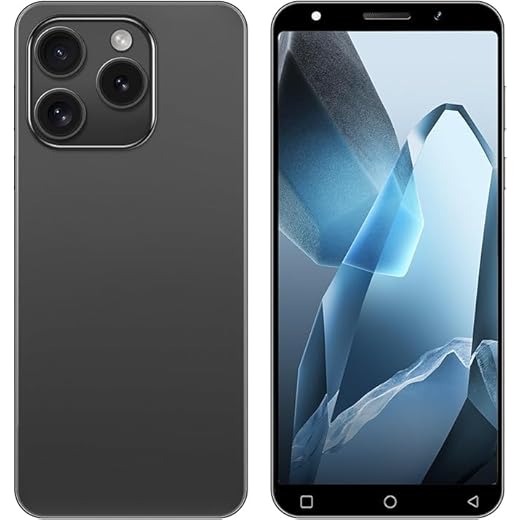 JoyHandy Unlocked 4G Smartphone, 5,0-Zoll HD-Bildschirm, 16GB ROM (128GB Erweiterung), Android 10.0, Face ID/WiFi/GPS Dual-SIM Dual-Kamera Handy (Black)