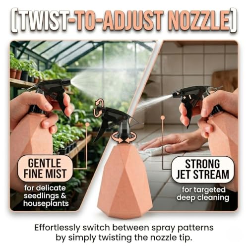 Image of 600ML Diamond Look Trigger Spray Pump with Adjustable Nozzle | Multipurpose Hand Sprayer Water Pump for Plants Gardening, Home Cleaning, Salon & Sanitizing (Colour May Vary)