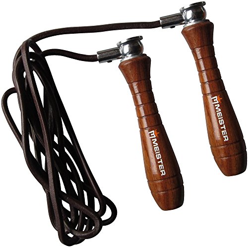 Meister Pro Swivel Weighted Speed Rope w/Adjustable Real Leather