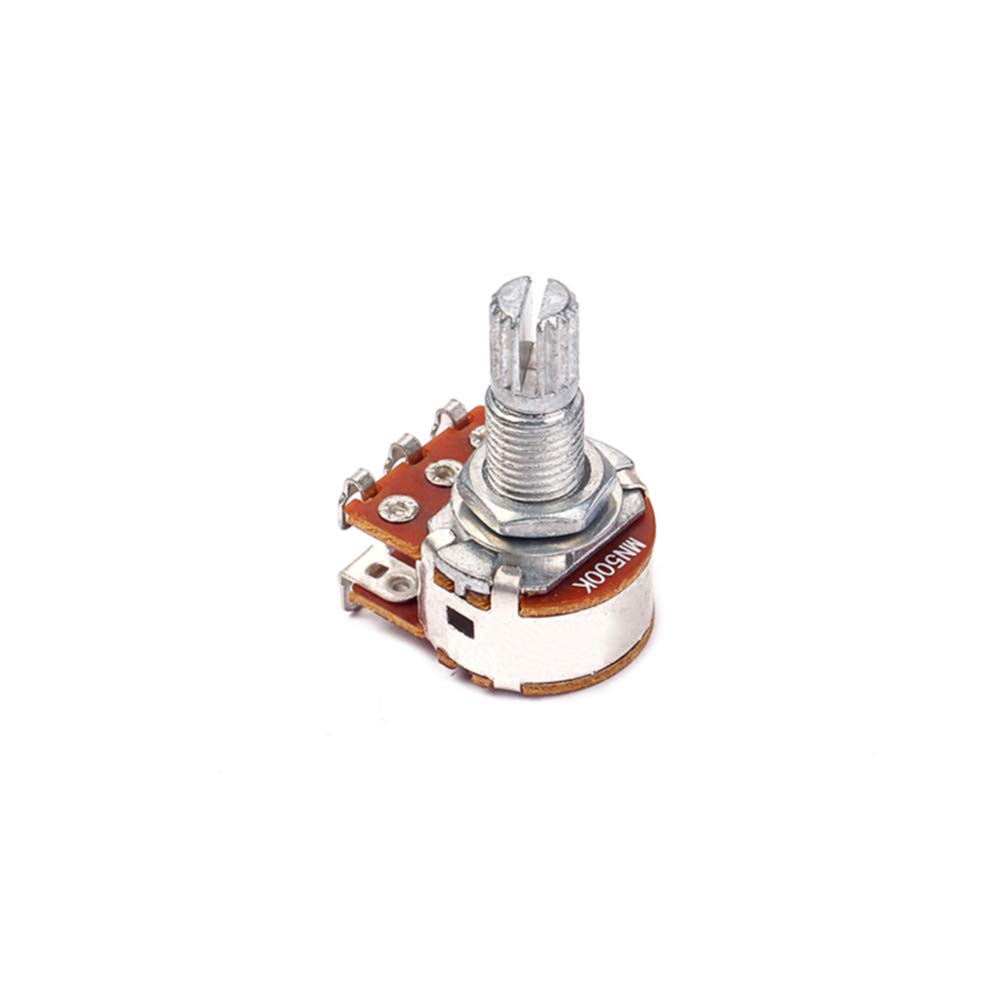 Beavorty Mn500k Dual Potentiometer Guitar Volume Tone Pot Long Knurled Audio Potentiometer Knob for Guitar Amp