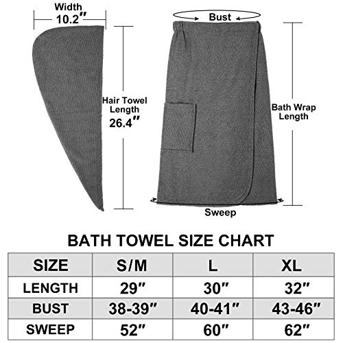 Image of Orrpally Women Shower Wrap Robe Bath Wrap Towel Spa Body Wrap Adjustable Closure Bathrobe